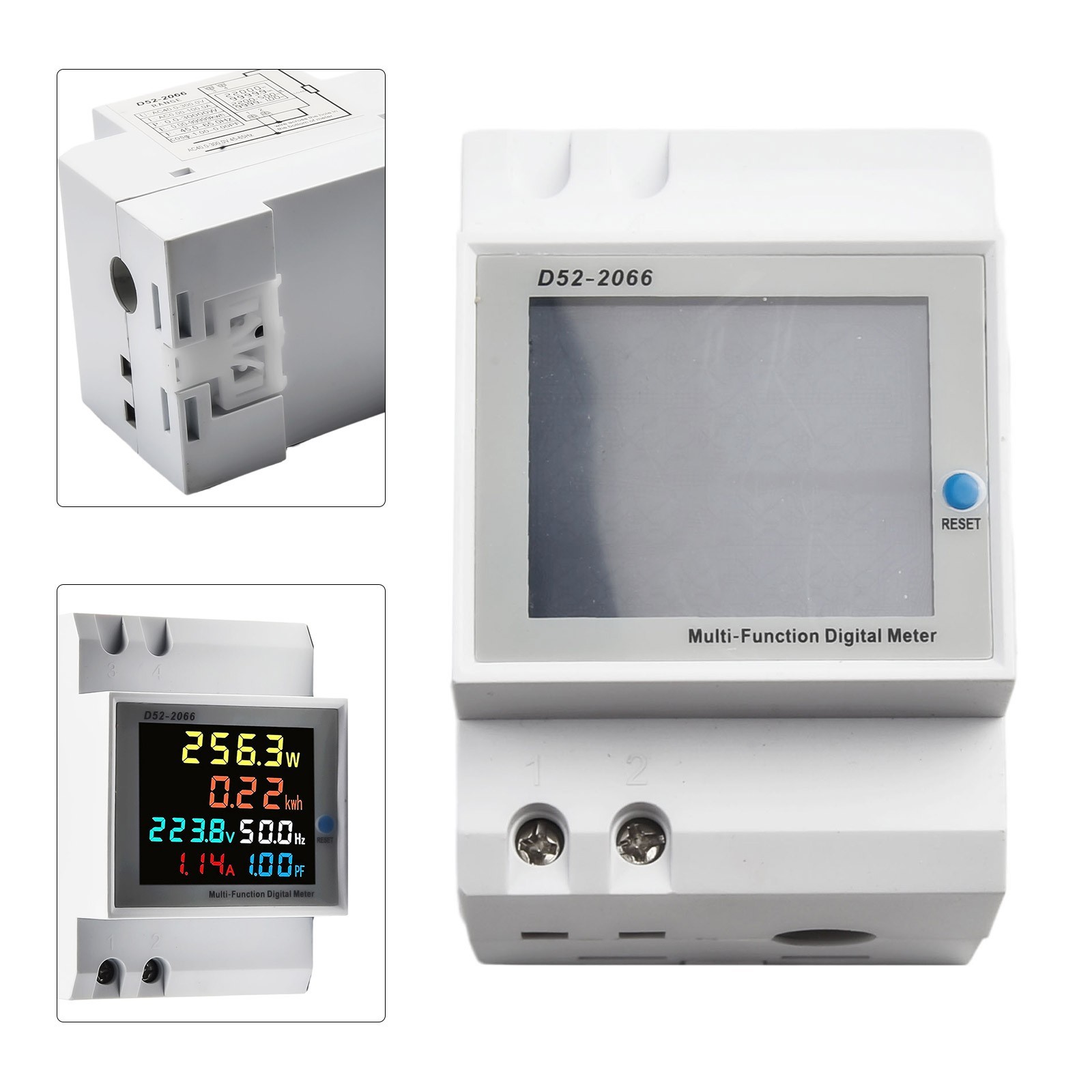 Reliable AC Power Meter with Backlight Function and Wide Viewing Angle