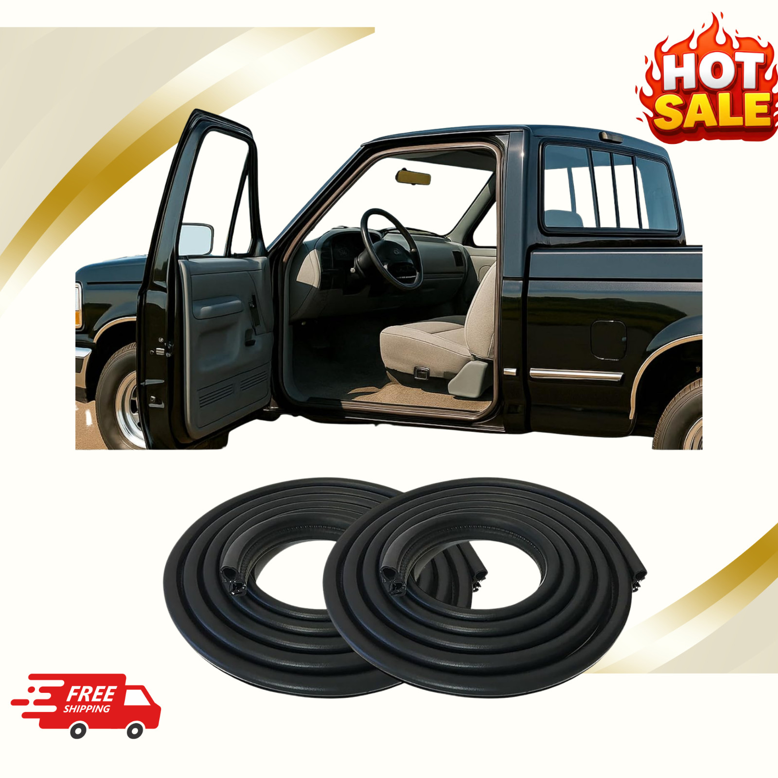NEW Door Weather Stripping Ford Bronco F100 F150 F250 F350 1980-97