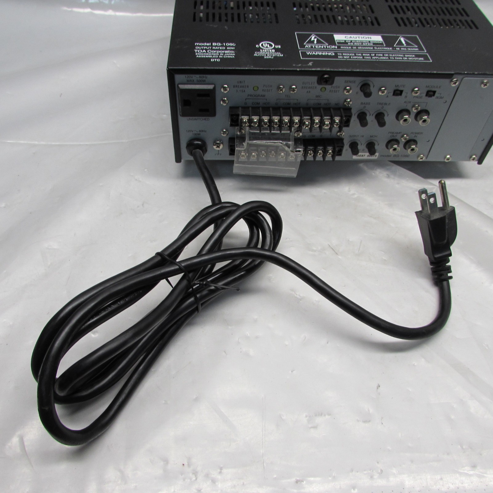 TOA Integrated Amplifier BG-1060