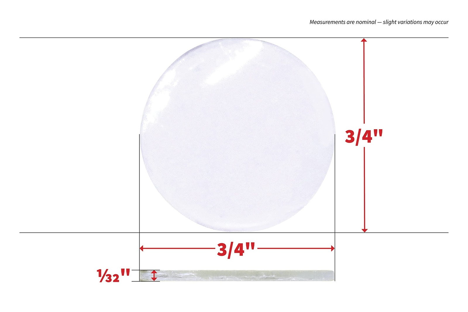 Shepherd Hardware 9966 3/4-Inch SurfaceGard Non-Adhesive Round Transparent Bu...