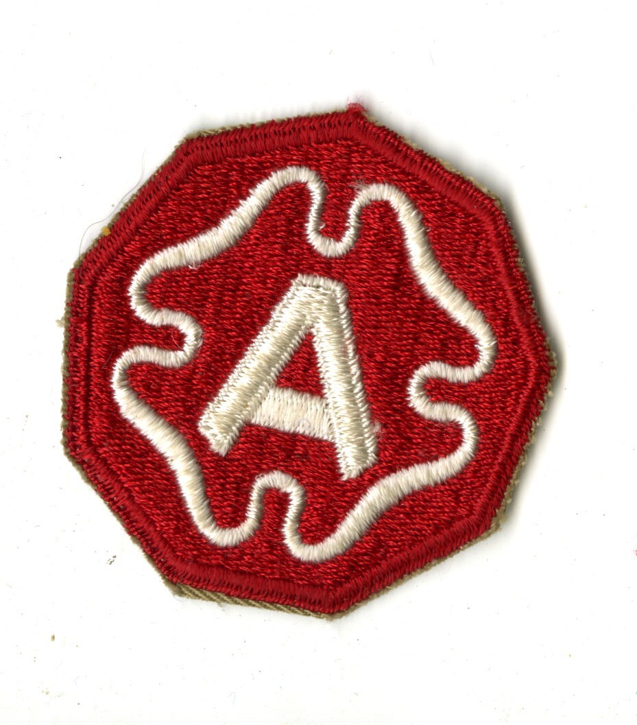 Ninth Army White Back Patch Europe Bulge Germany