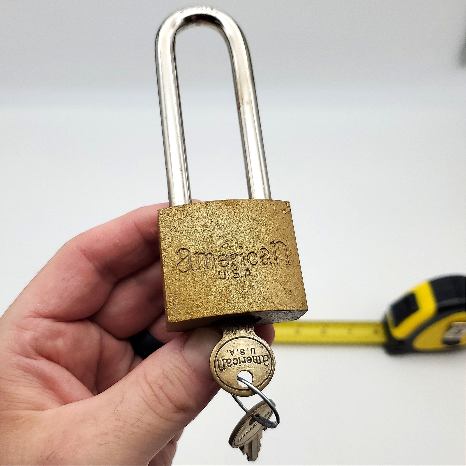 American LC32 Padlock 3"L x 5/16"D Shackle 1-5/8" Body Bronze Finish Keyed Alike