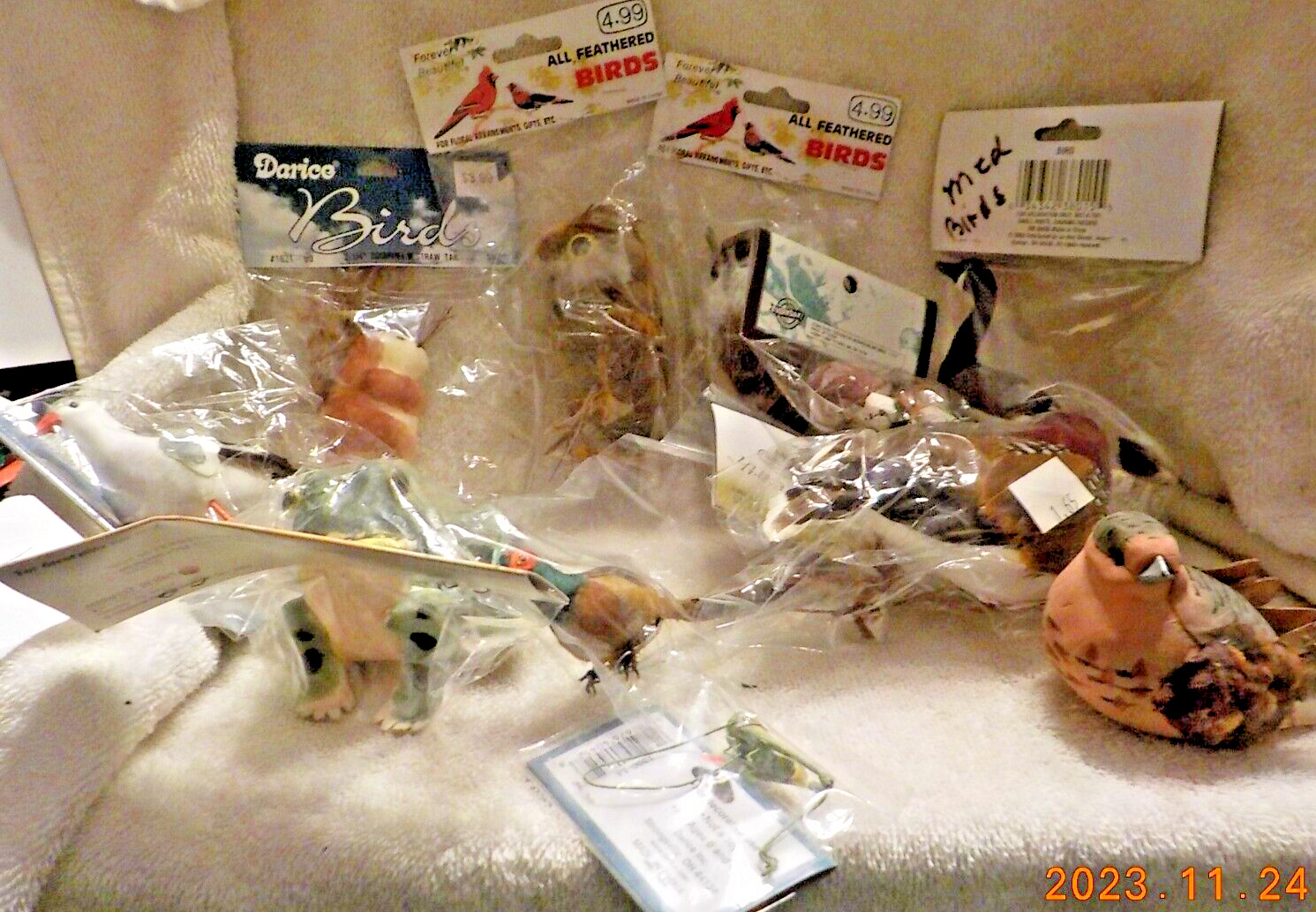 Lot of 13 packages of craft/floral accent critters & birds   (lot#15)
