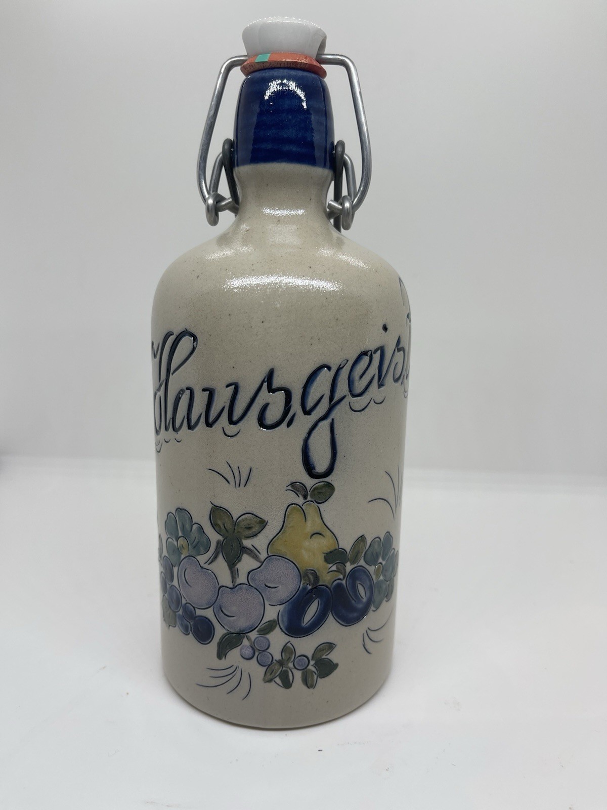 Vintage German Salt Glazed Stoneware Spirits Bottle