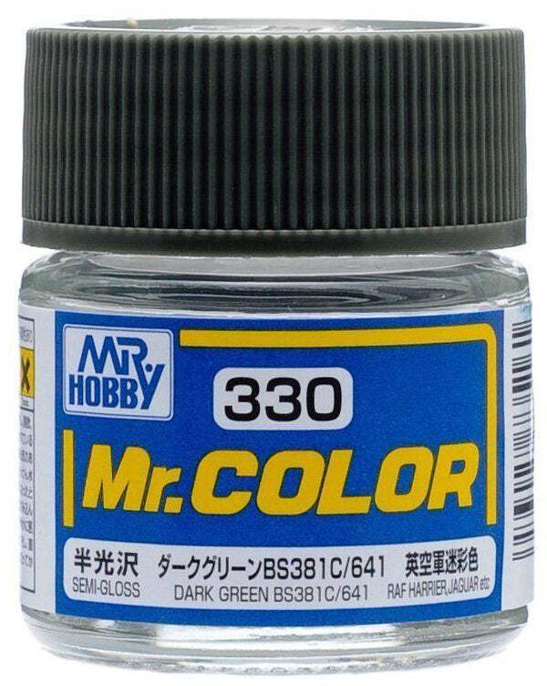 Mr. Hobby C330 Mr. Color Dark Green BS381C/641 Lacquer Paint 10ml - US