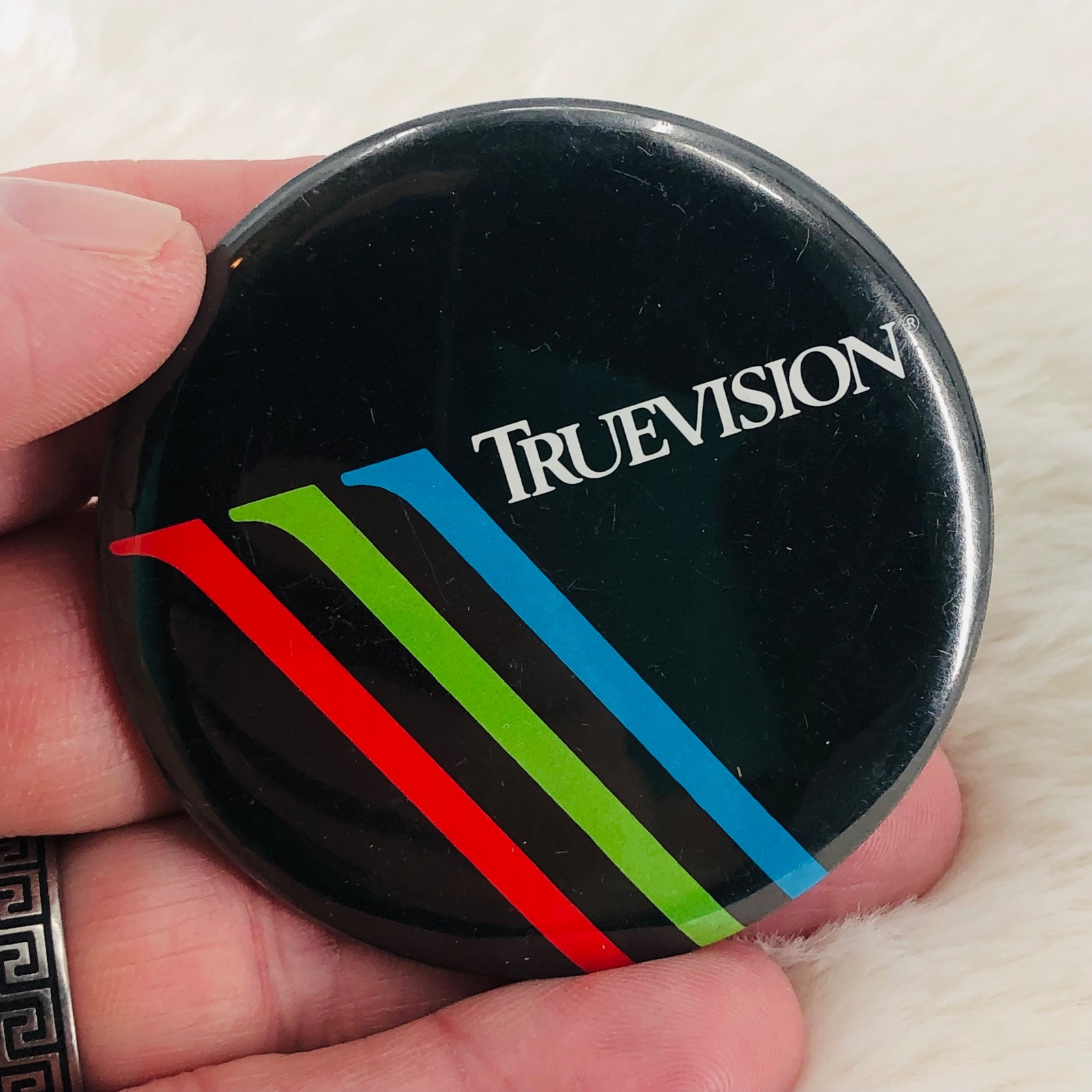 Vtg 80s TrueVision Computer Video Board Advertising 2" Button Pin