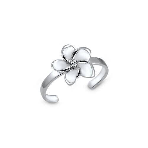 925 Sterling Silver Toe Ring Hibiscus Flower Jewelry Jewellery Adjustable