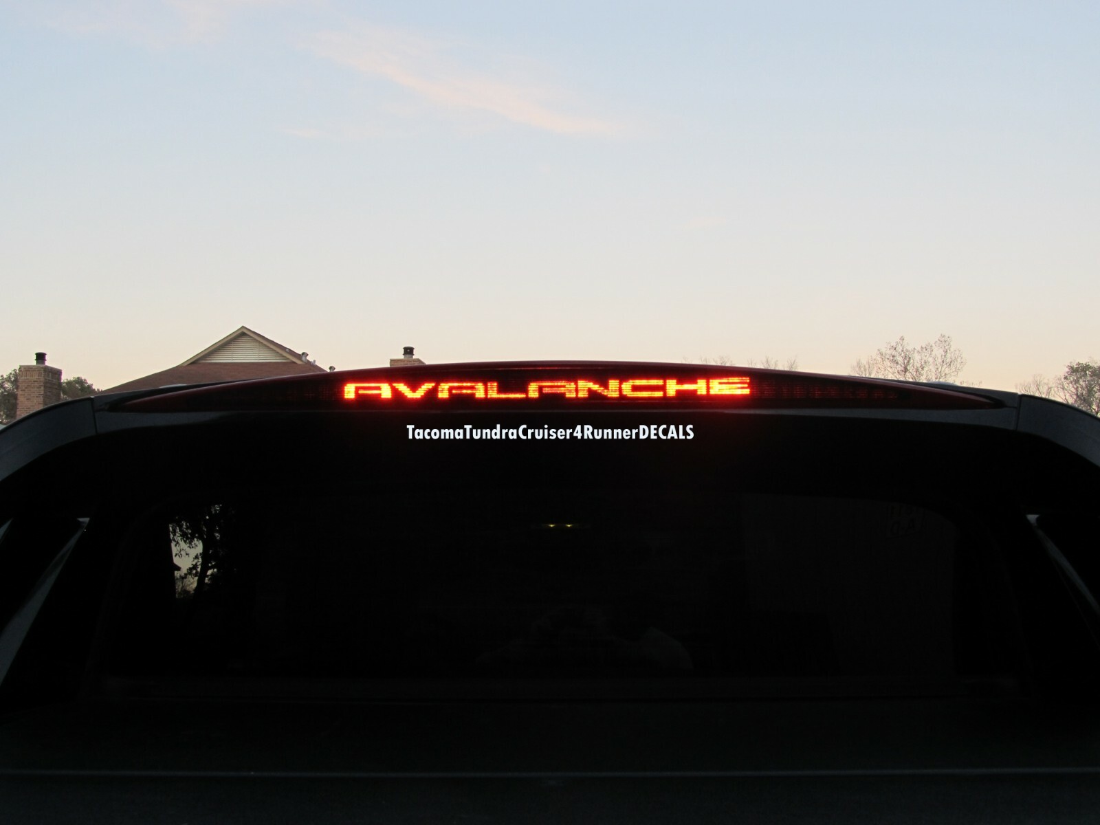 FITS Chevy Avalanche 3rd Brake Light Decal 2011 2012 2013 LTZ PAINTED CLADDING