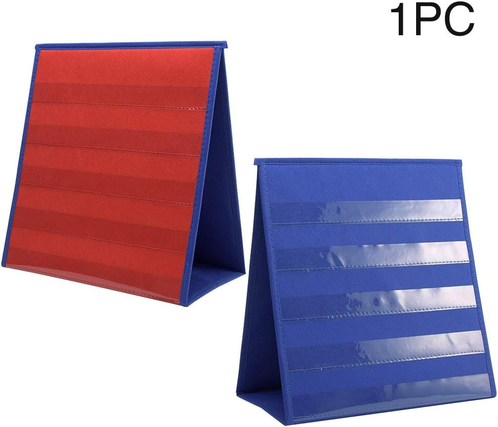 Desktop Tabletop Pocket Chart, Classroom Double-Side and self-Standing Pocket Ch