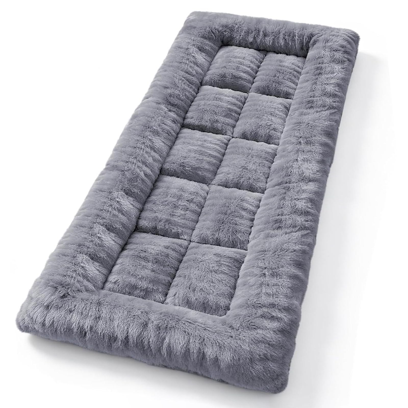 Thick Twin Size Camping Sleeping Pad - Faux Rabbit Fur Ultra Soft & Non-Slip ...