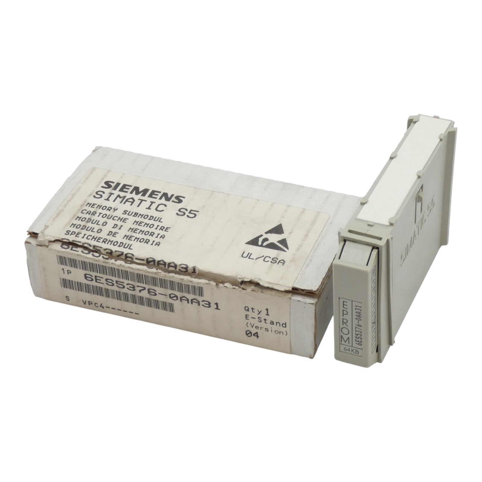Siemens SIMATIC S5 6ES5376-0AA31 E-Stand: 04 Memory Module -Unused/Original Packaging-