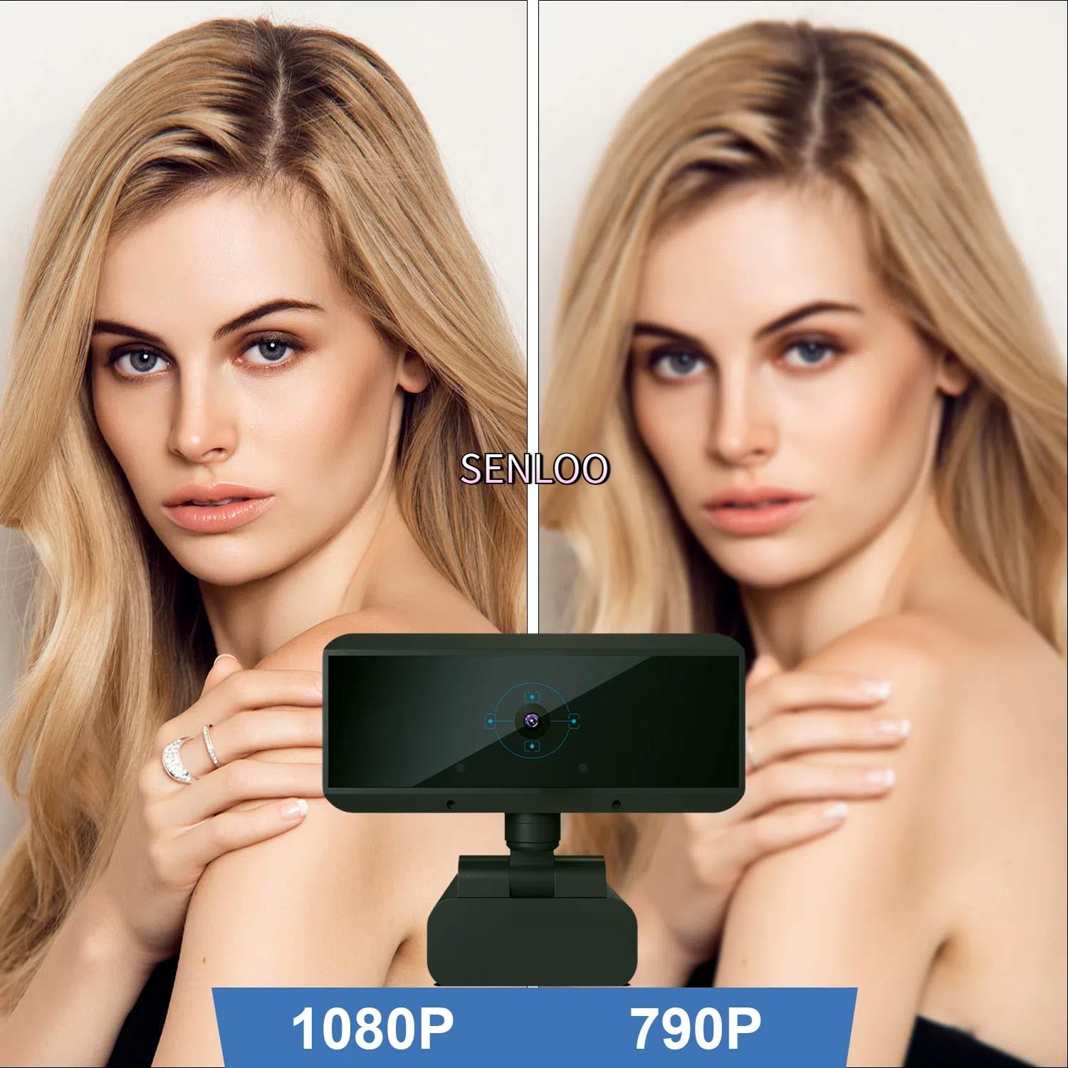 Full HD 1080P Webcam - Webcam for Pc - Auto Focus Webcams - Wide Angle Camera...