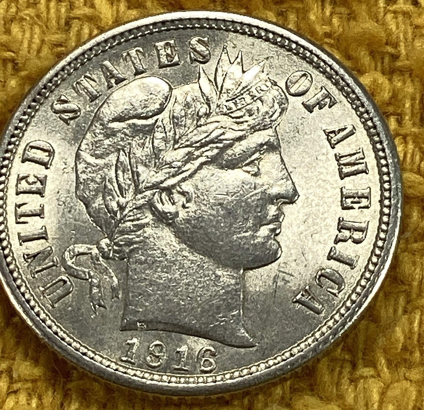 1916 Barber Dime 10c. FREE SHIPPING.