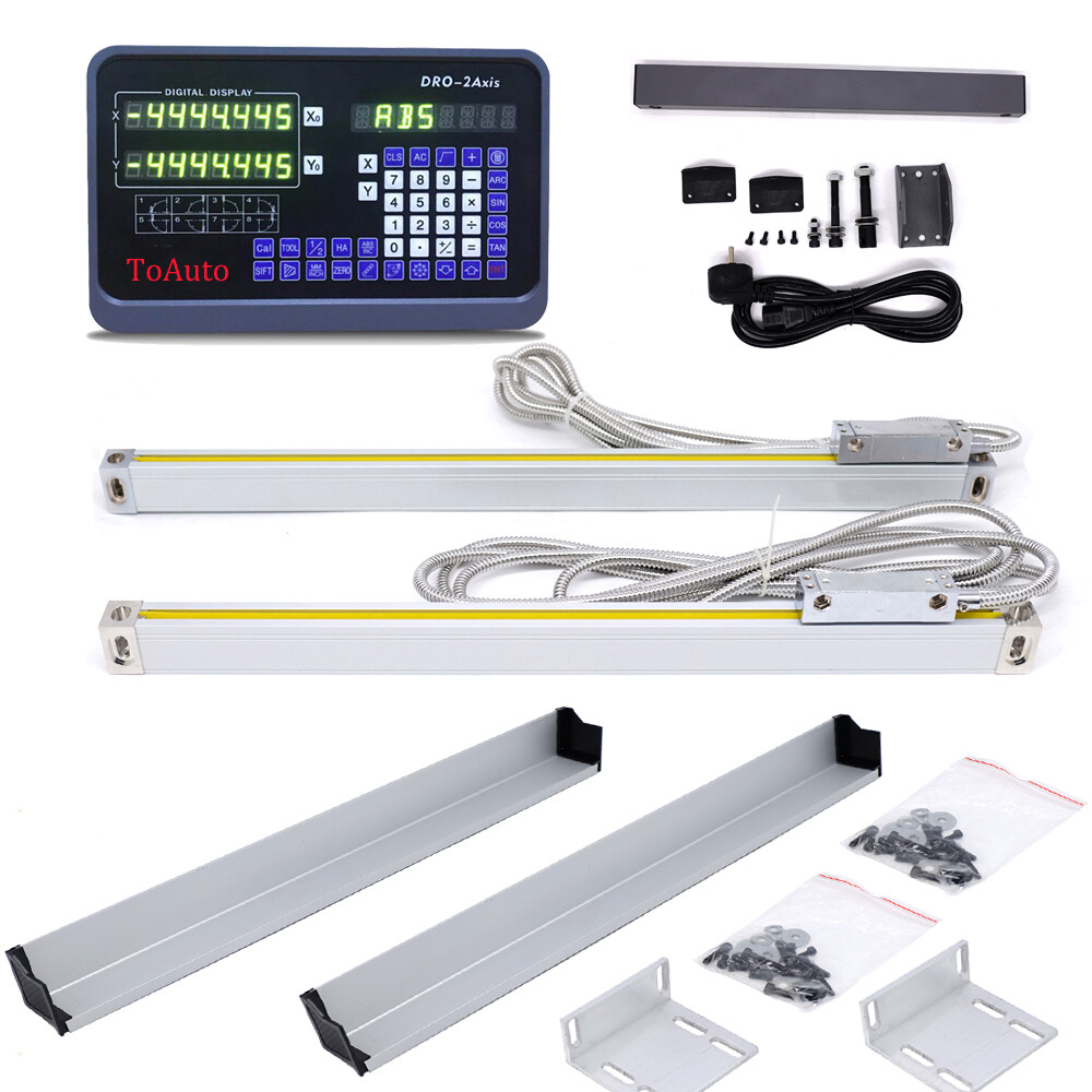 ToAuto DRO 1um Linear Scale Digital Readout 2/3 Axis for Bridgeport Mill Lathe