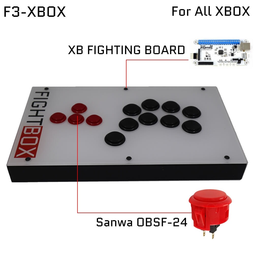 Fightbox F3 All Button Leverless Arcade Game Controller For PC/PS/Xbox/Switch