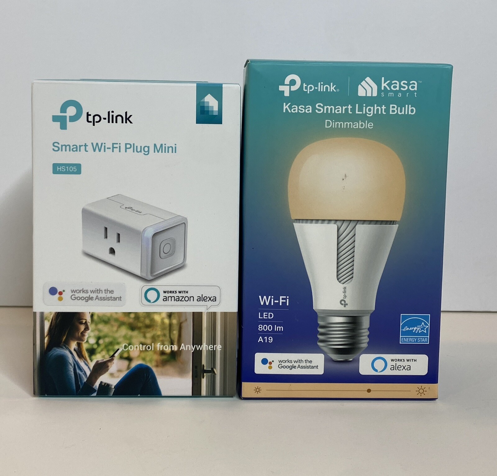 TP Link Smart Wifi Plug In Mini And Kasa Smart Lightbulb Bundle