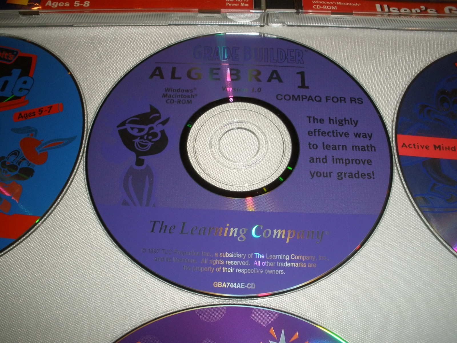 Lot of 8 Learning CDs Jump Start Math Workshop Creative Wonders Reader Rabbit's