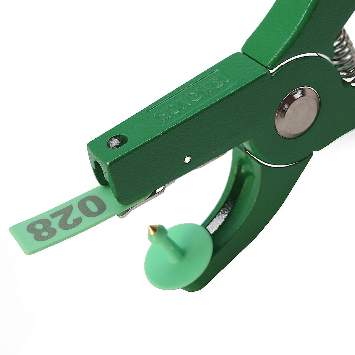 Livestock Animal Ear Tagging Pliers 50*18mm, Tags With Plier(green,m)