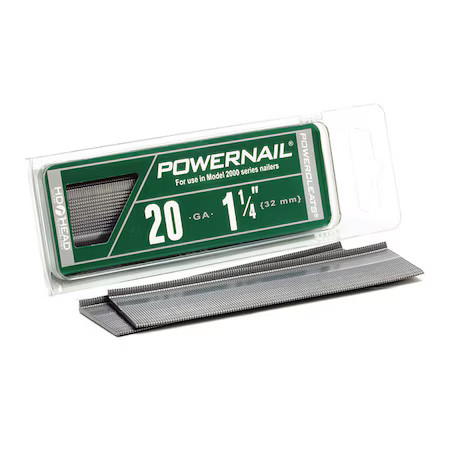 POWERNAIL L12520 Collated Flooring Nail, 1-1/4 in L, 20 ga, L-Head Head, 1000 PK