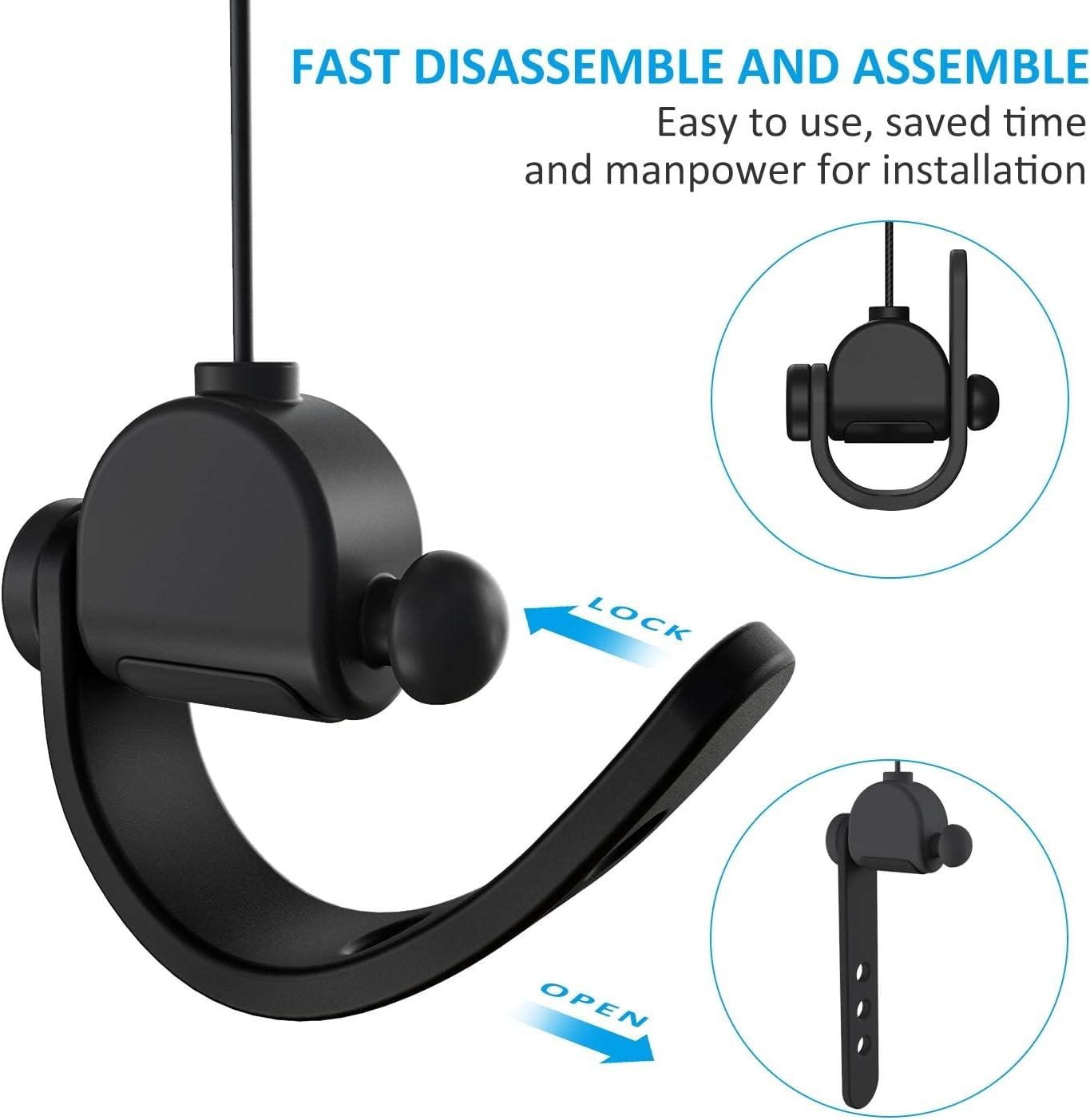 Ultimate 3-Pack VR Pulley Cable Management for Quest 1-3/PSVR2 - Noise Reduction
