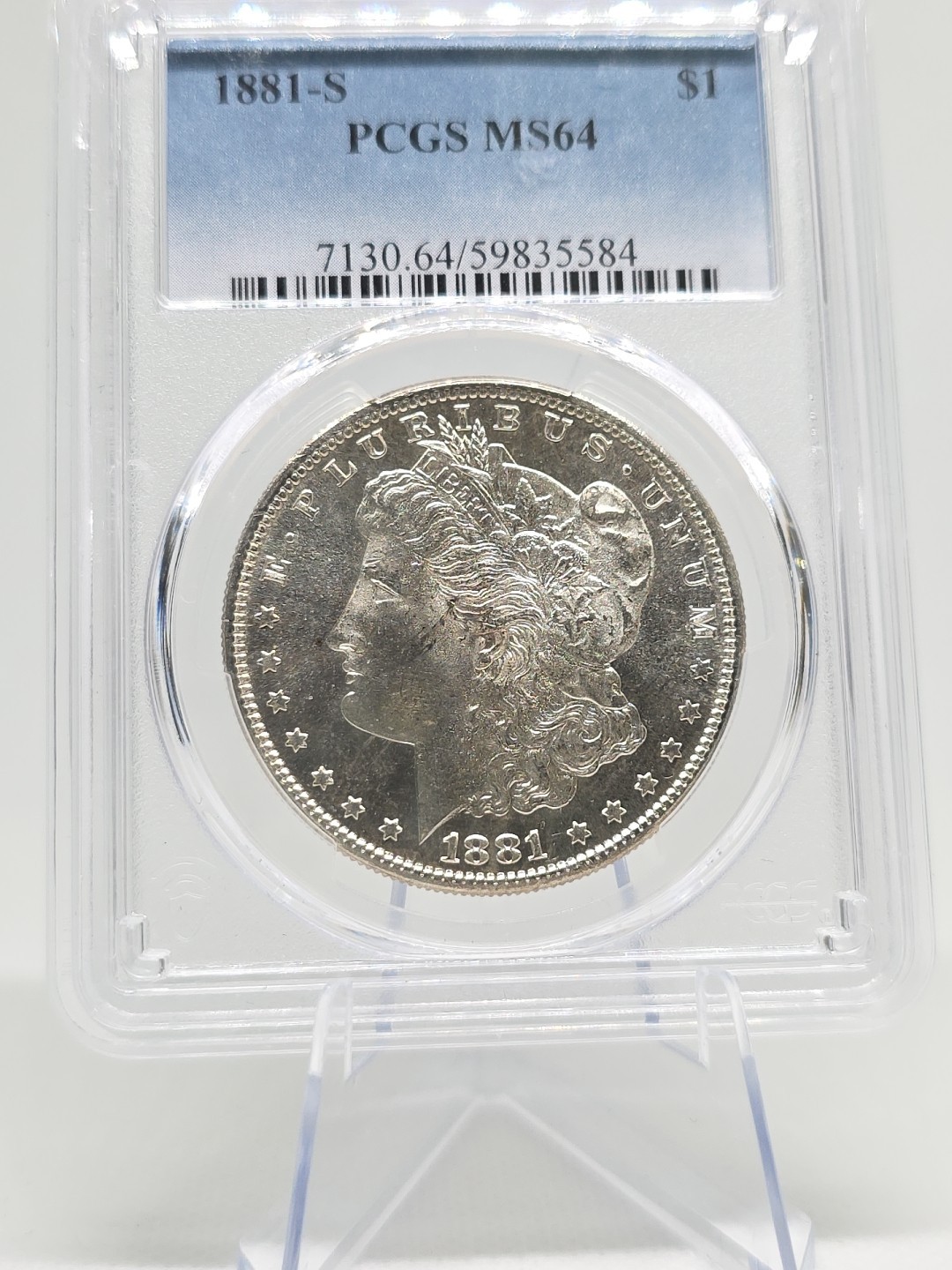 1881-S Morgan Silver Dollar PCGS MS64