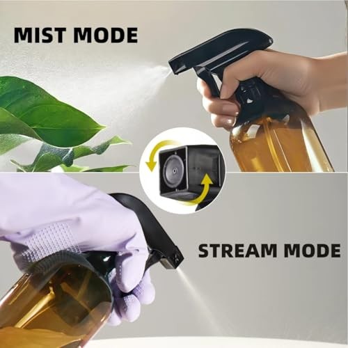 Spray Bottles– 16.9oz/500ml Refillable & Durable Fine Mist Plastic Sprayers