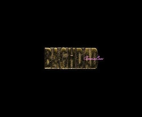 Baghdad (script)  1-1/4" + a custom promo pin