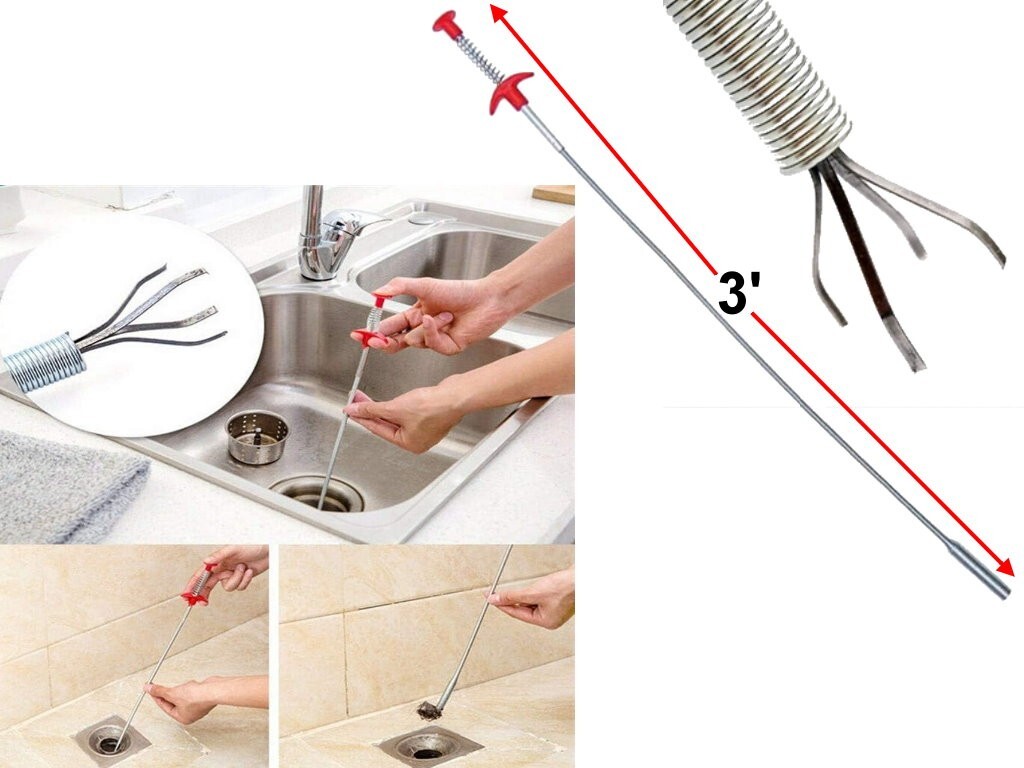 Flexible Grabber Gripper Claw Pick Up Reacher Tool 4 Claws Bendable Hose Pickup