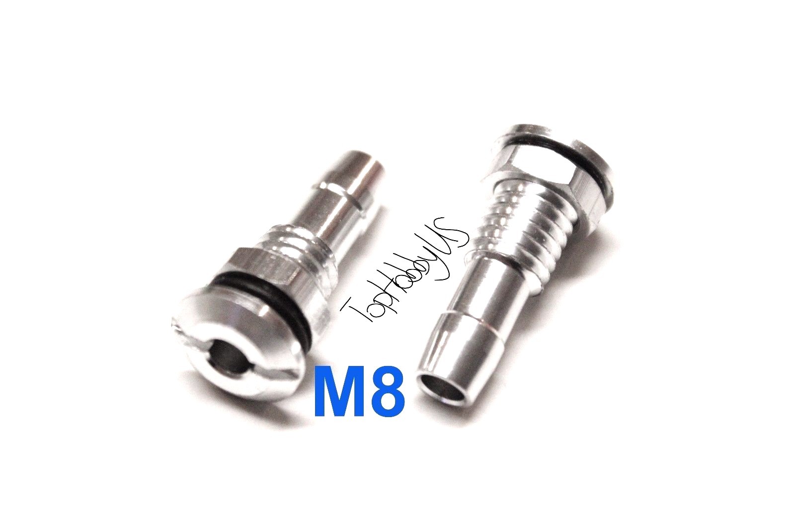 2PCS M8 1/3" Aluminum Bulkhead Water Outlet Connector RC Boat Model (US SHIP)