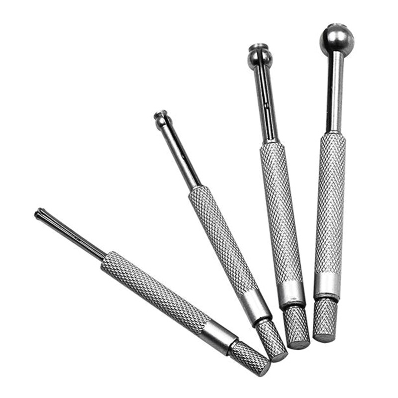 Full Ball Small Hole Gage Range 1/8 inch - 1/2 inch 4 pcs Telescoping Bore Gauge