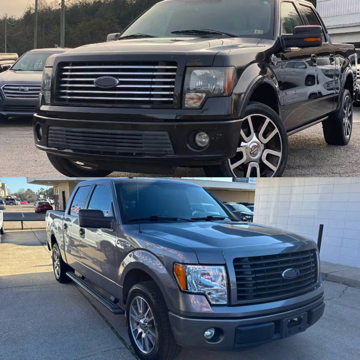 Sterling Gray For 2009-2014 Ford F150 Harley-Davidson Look Front Bumper Grille