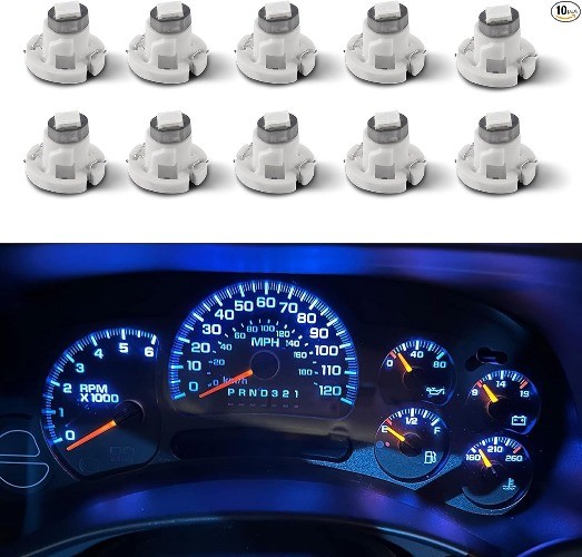 10PCS T4.2 Led Bulb Neo Wedge 10mm Base, Car Interior Dash Liht,  Color: Blue