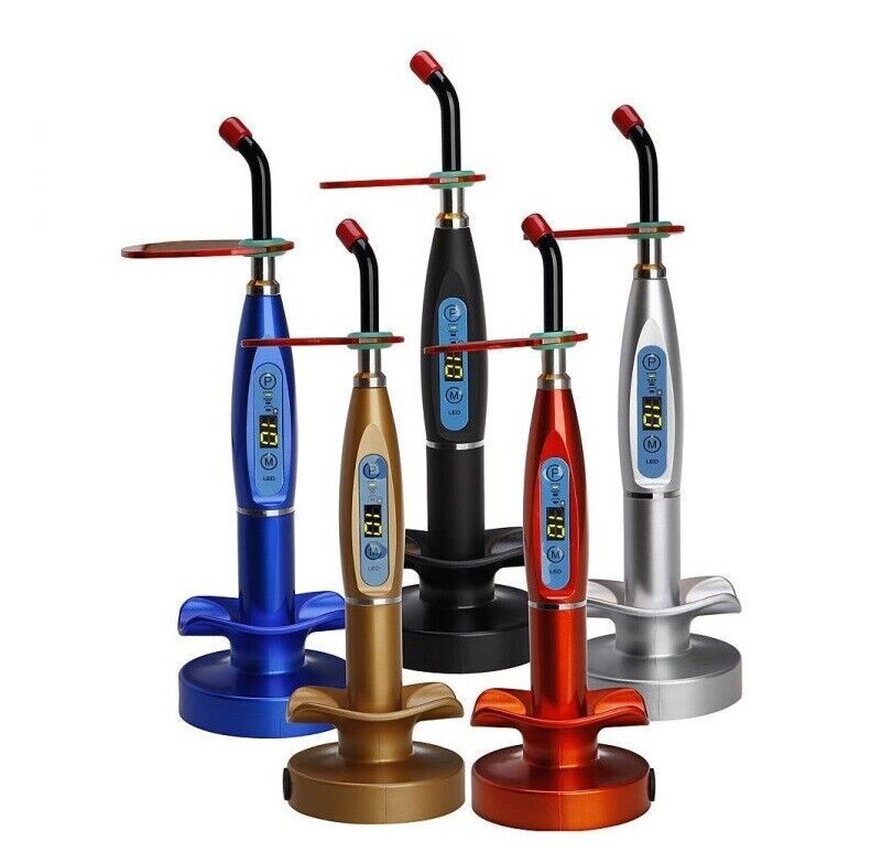 Dental Wireless LED Cure Curing Light Lamp Tool Cordless 1200-2000mw US/EU Plug