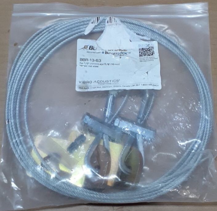 BULLETBRACE BBR-13-636, VIBRO-ACOUSTICS, Cable Restraint Kit
