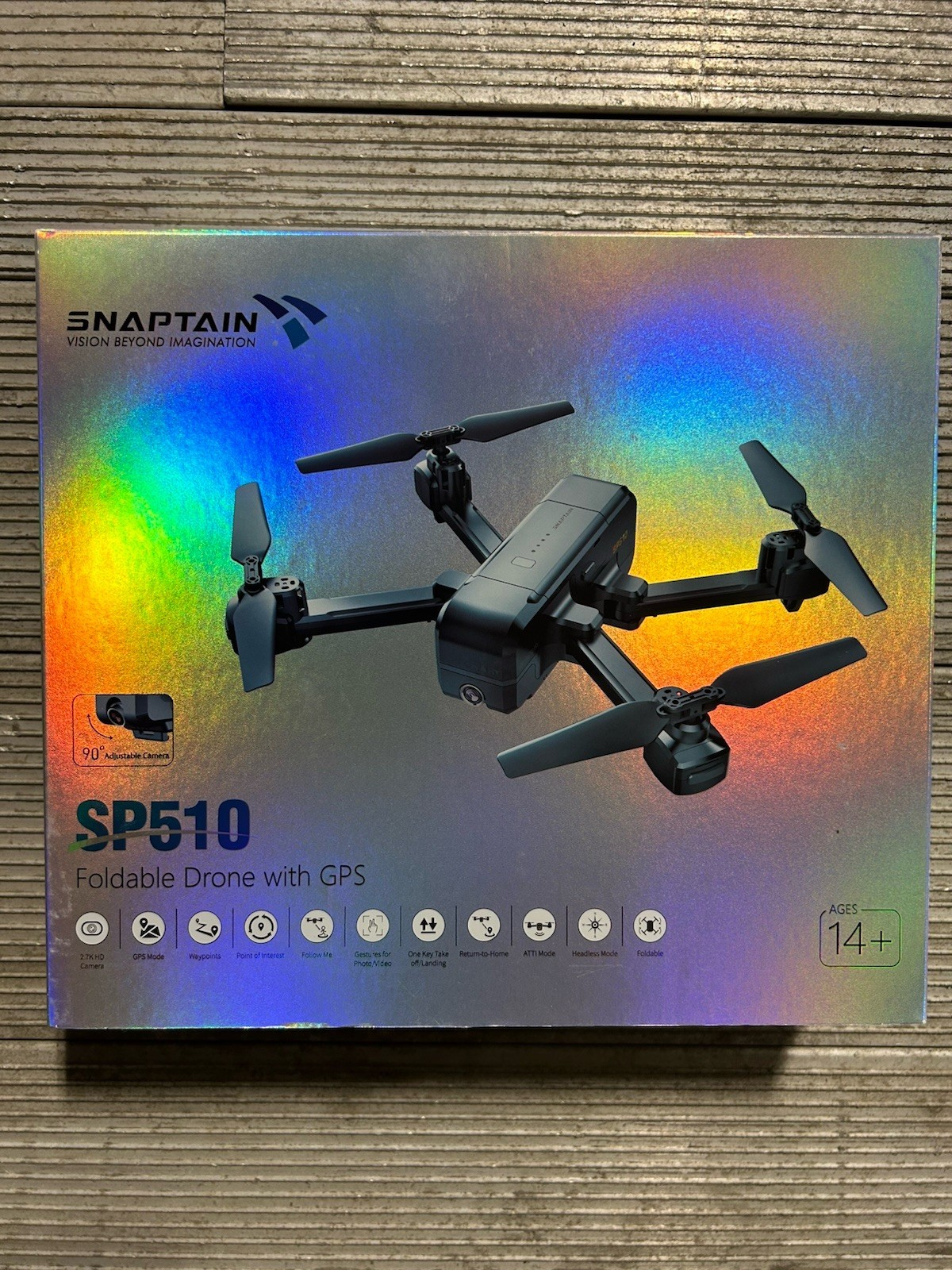 SNAPTAIN SP510 Foldable GPS FPV Drone with 2.7K Camera for Adults UHD Live Video