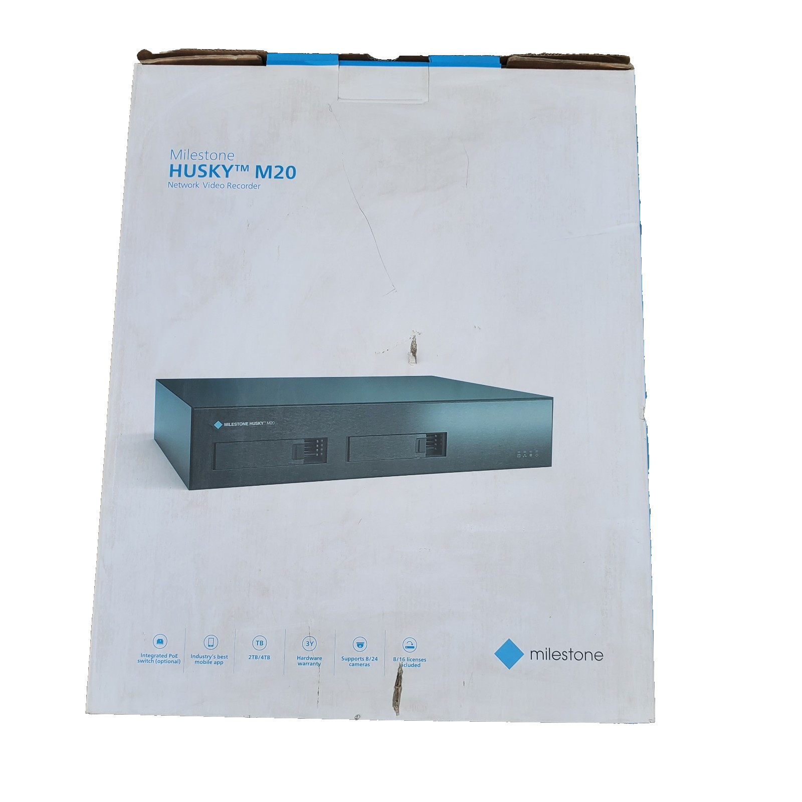Milestone Husky M20 NVR HM20-4T-16 16 Channel XProtect 4TB NEW Open Box