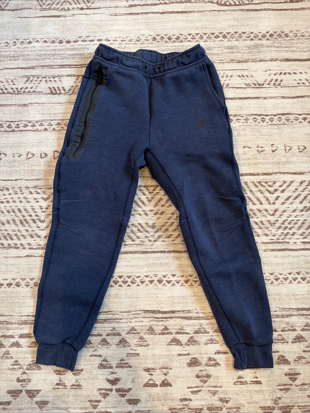 Men’s Nike Tech Sweatpants Sz S Navy Jogger Drawstring Paneling