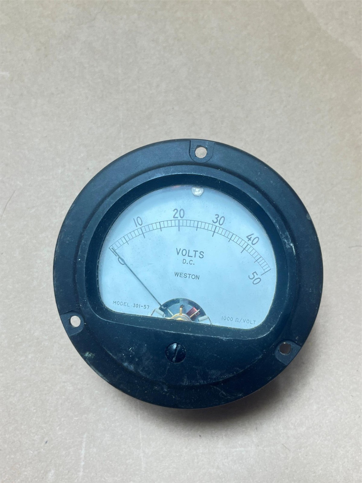 Weston 301-57 50 VDC Panel Mount Volt Meter Welding Current