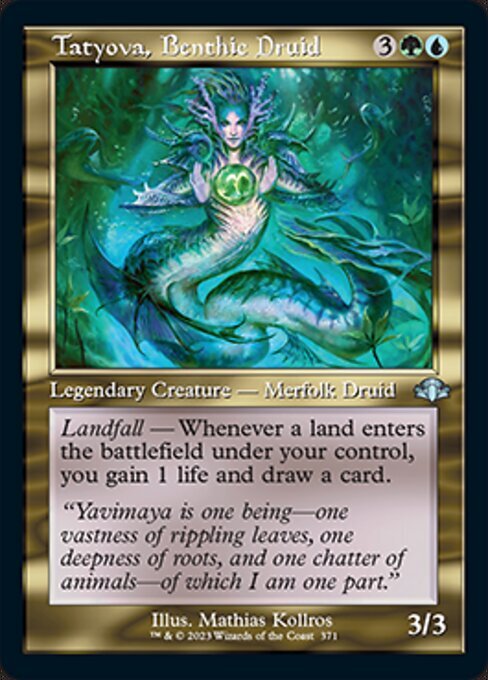 Retro TATYOVA, BENTHIC DRUID mtg NM-M Dominaria Remastered 1 Unc