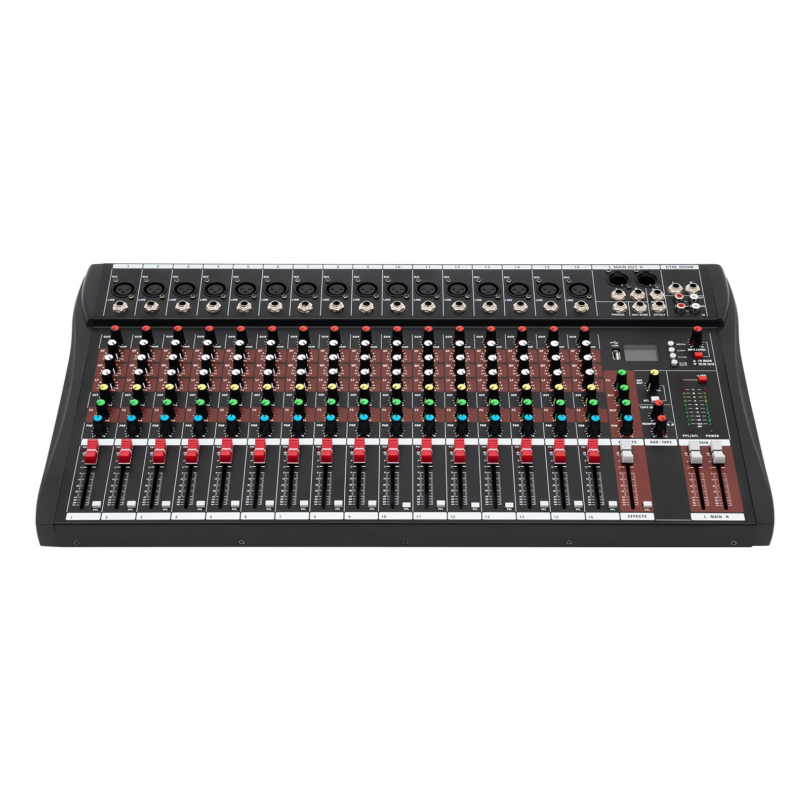 16 Channel Professional Powered Mixer Power Mixing 16 DSP Stage/Live Sound USB