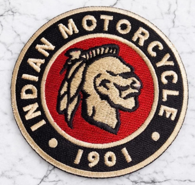 INDIAN MOTERCYCLES LOGO EMBROIDERED IRON ON PATCH 3" FREE SHIPPING & TRACKING