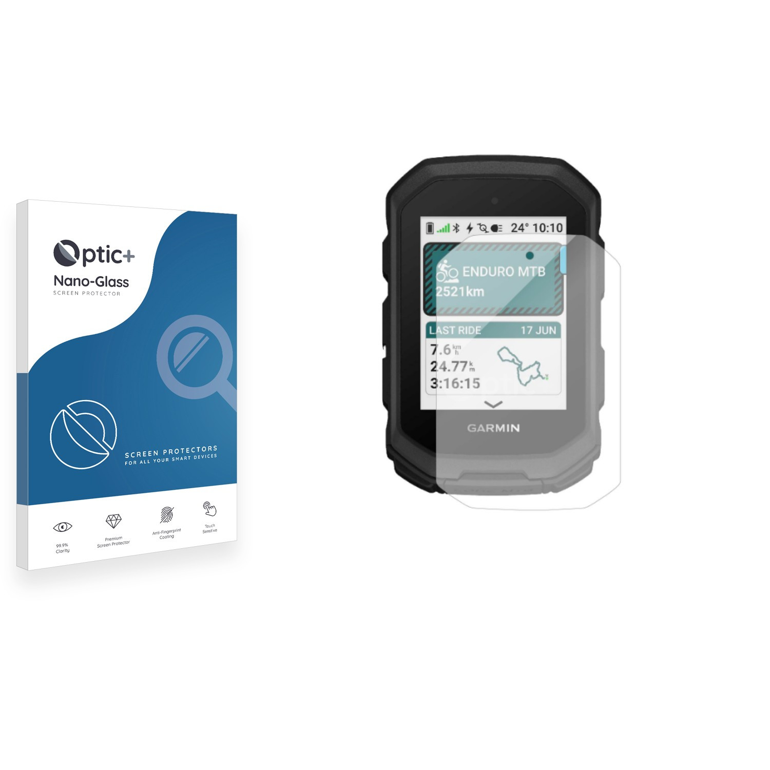 Optic+ Nano Glass Screen Protector for Garmin Edge MTB