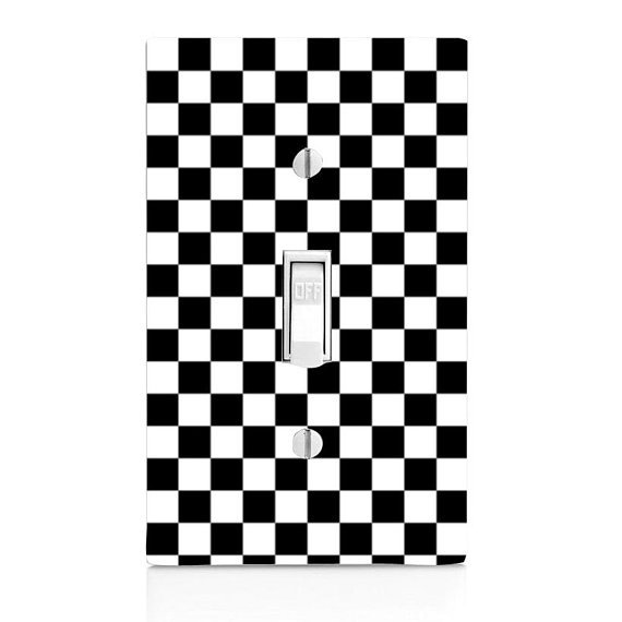 Checkered Flag, Nascar, Race Car, Light Switch Cover, Kitchen Decor, Night Light