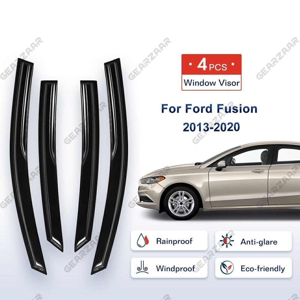 For Ford Fusion 2013-2020 Tape-on Window Vent Visors Rain Guards Deflectors