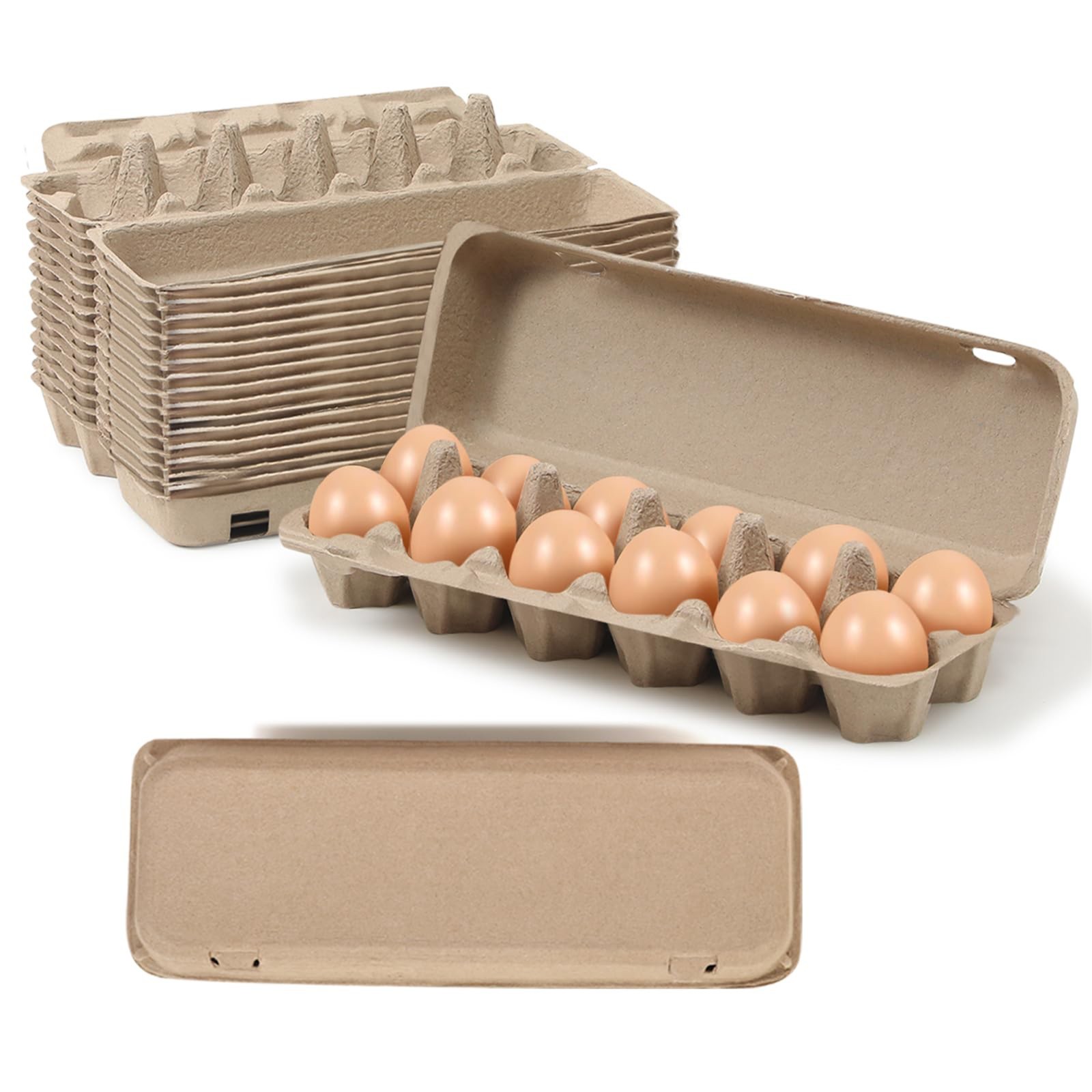 MT Products Egg Cartons 12 Count Egg Container for Chicken Farm - Pack of 20