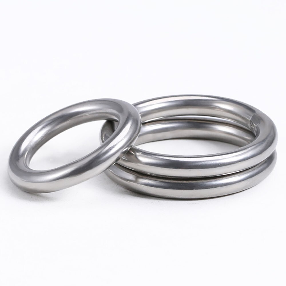 304 Stainless Steel Round Rings Heavy Duty Solid Metal O Ring Welded Smooth