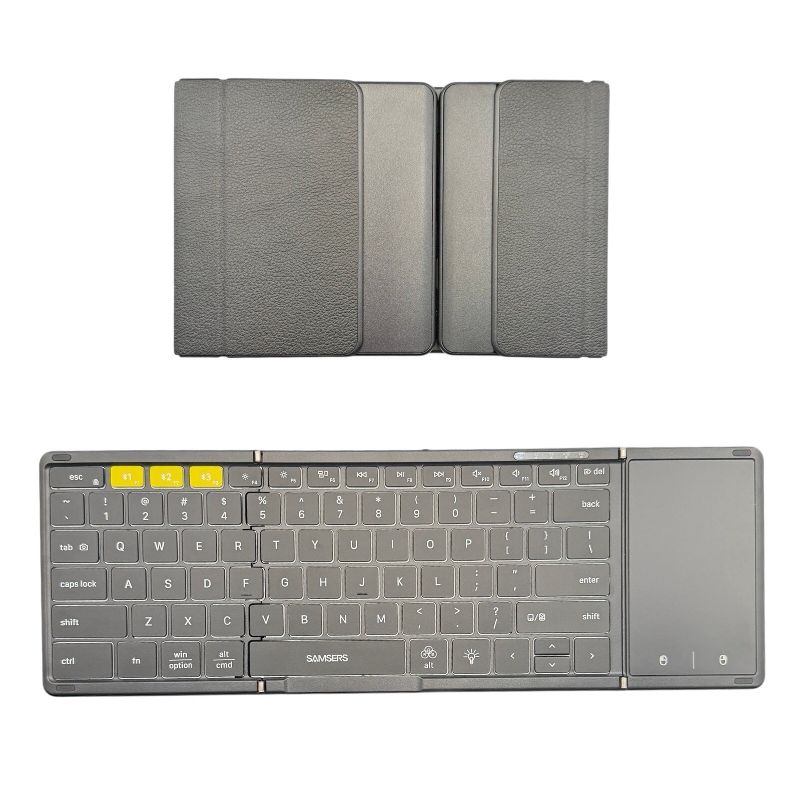 Samsers Foldable Bluetooth Keyboard Full Size w/ Touchpad