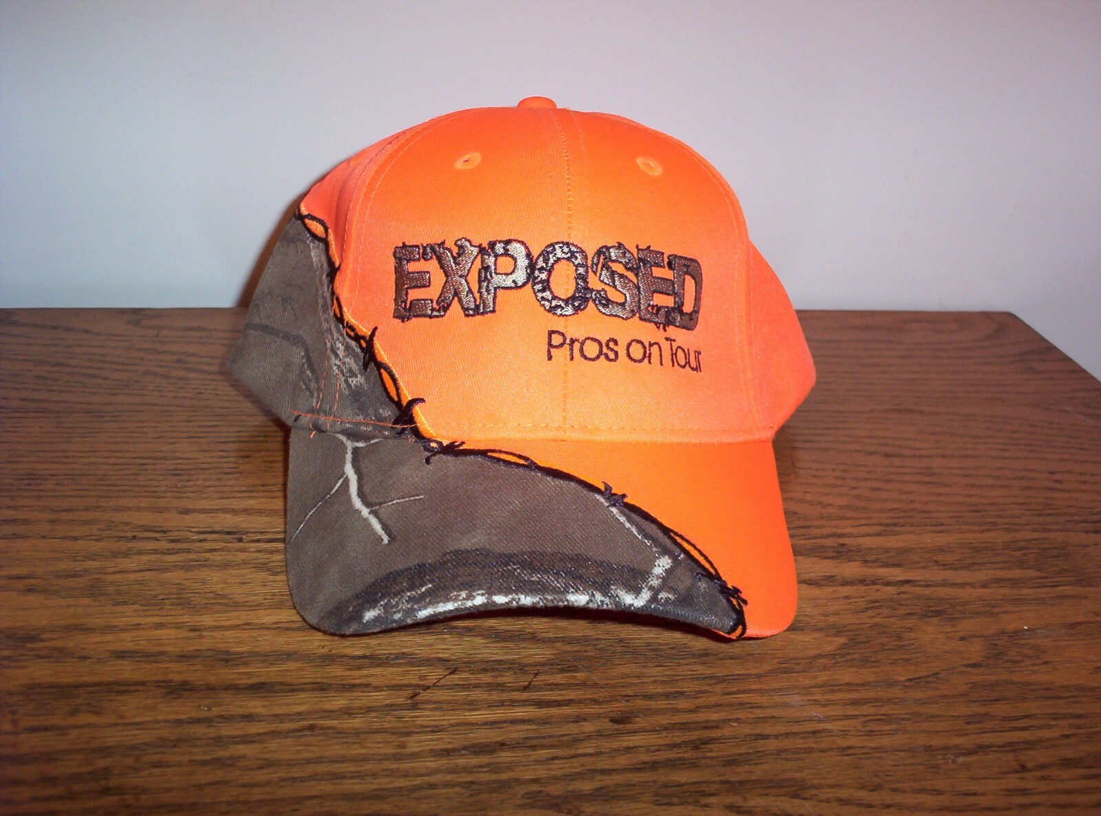 New Kati Sportcap Exposed Pros on Tour Cap Hat Split Camo / Blaze Orange