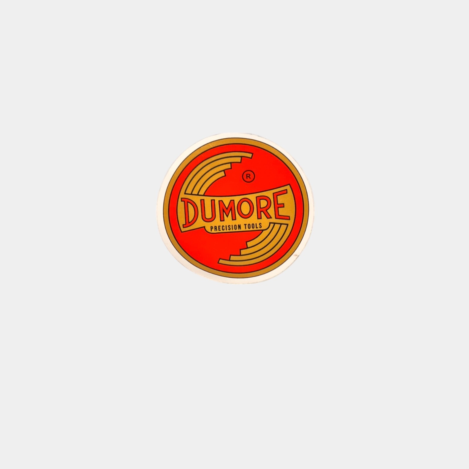 DUMORE PRECISION TOOLS 3'' VINYL DECAL, EXPANDED PHOTO IS SIZE YOU WILL RECEIVE