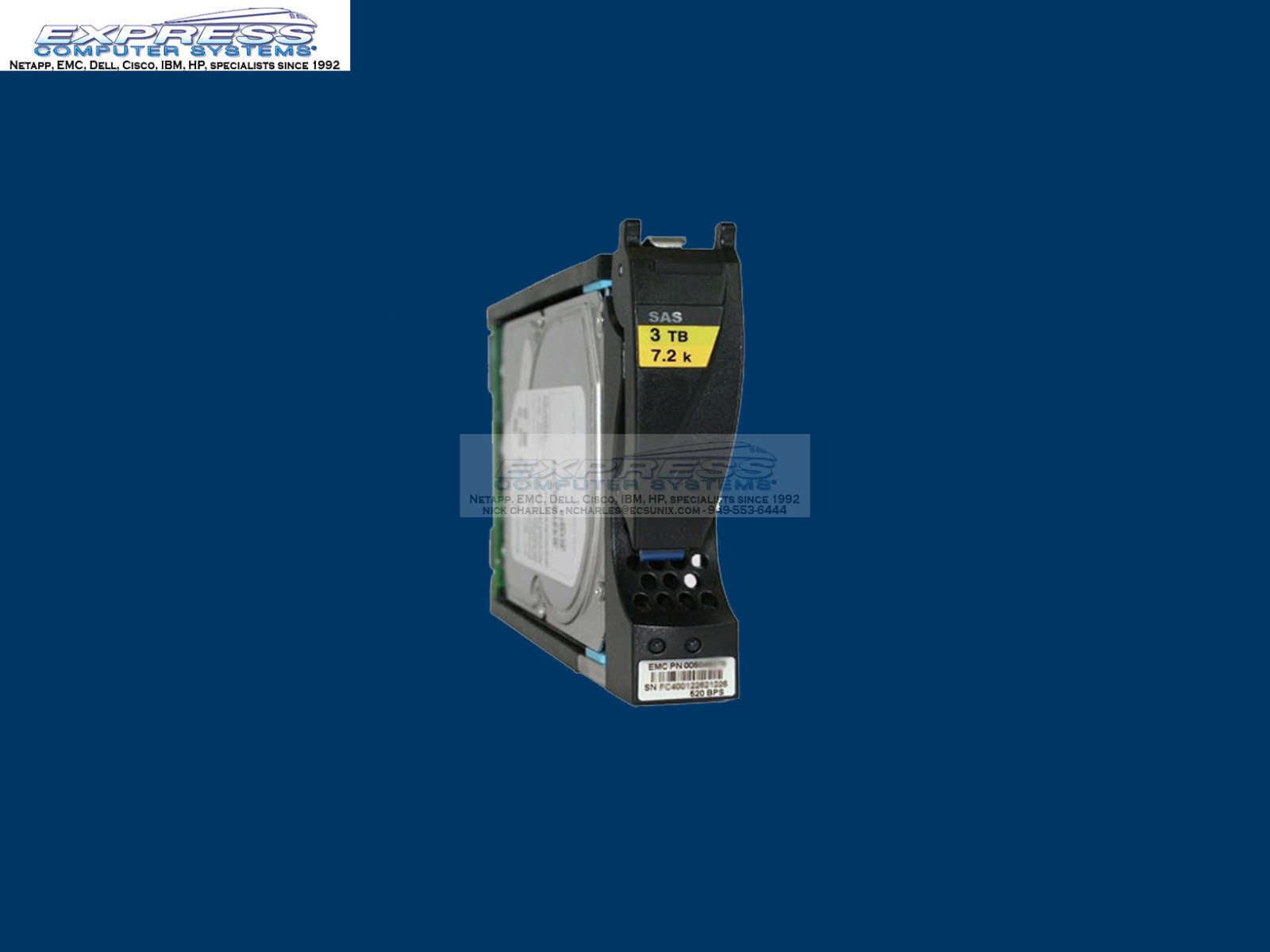EMC VX-VS07-030 3TB NL SAS 7.2K Spare VNX VNX6GSDAE15 VNX5500 VNX5700 VNX7500